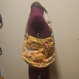 Lily Bloom Yellow and Pink Patterned Shoulder Bag